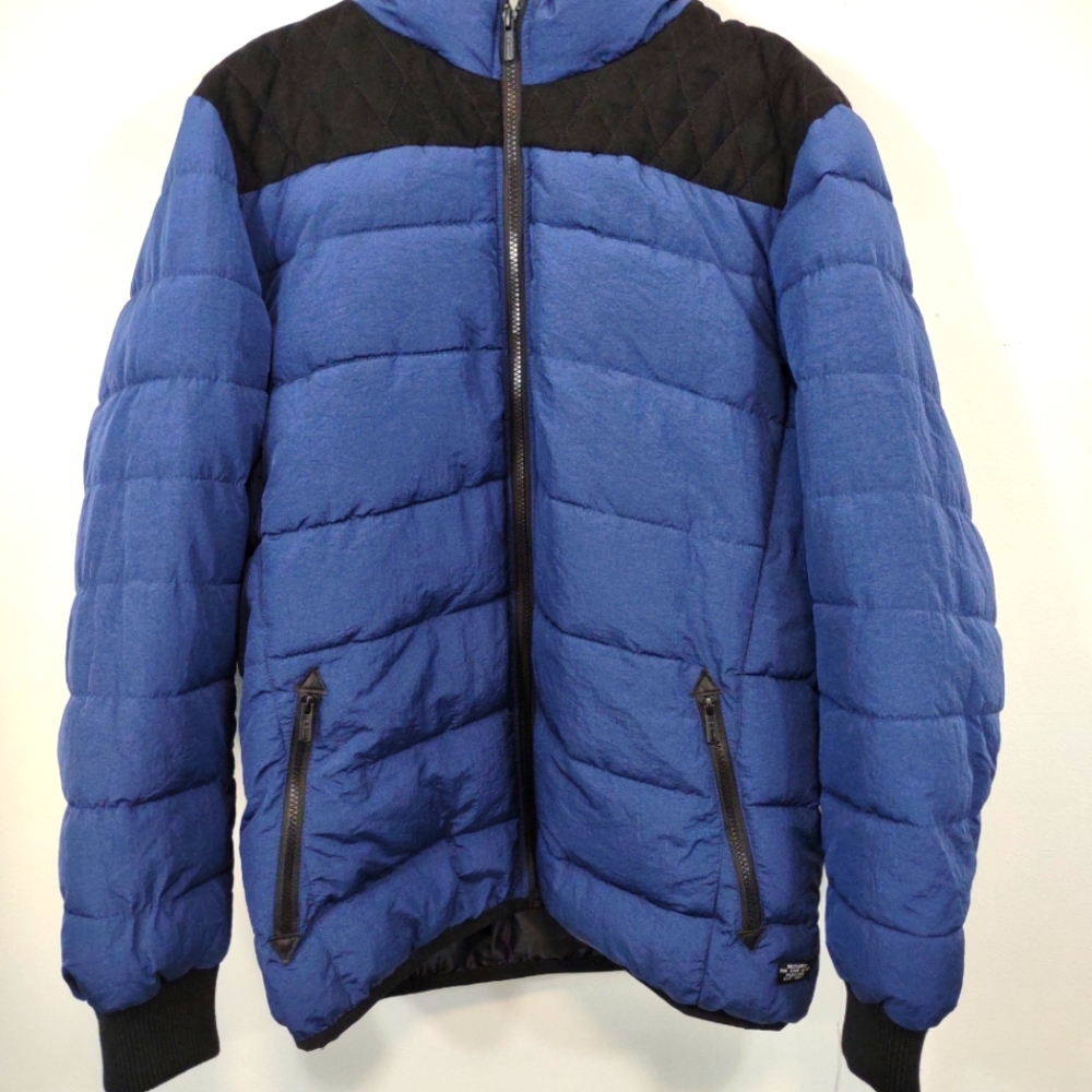 New i Jeans by Buffalo Puff Jacket men's XL Blue Black